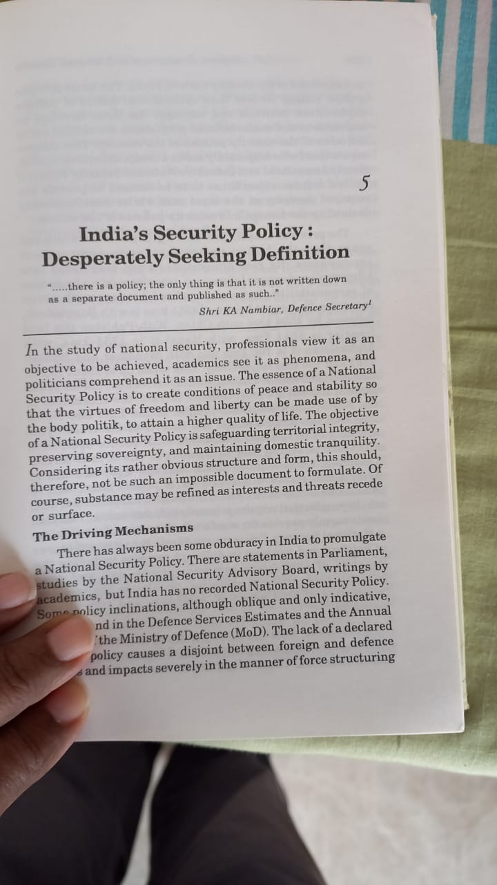 227: Urgent Need for National Security Strategy / Policy Document – Air ...